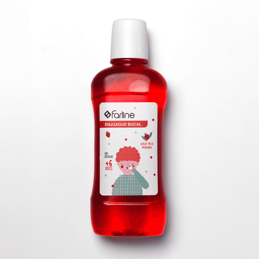 Farline Junior Enjuague Bucal Sabor Fresa 500ml